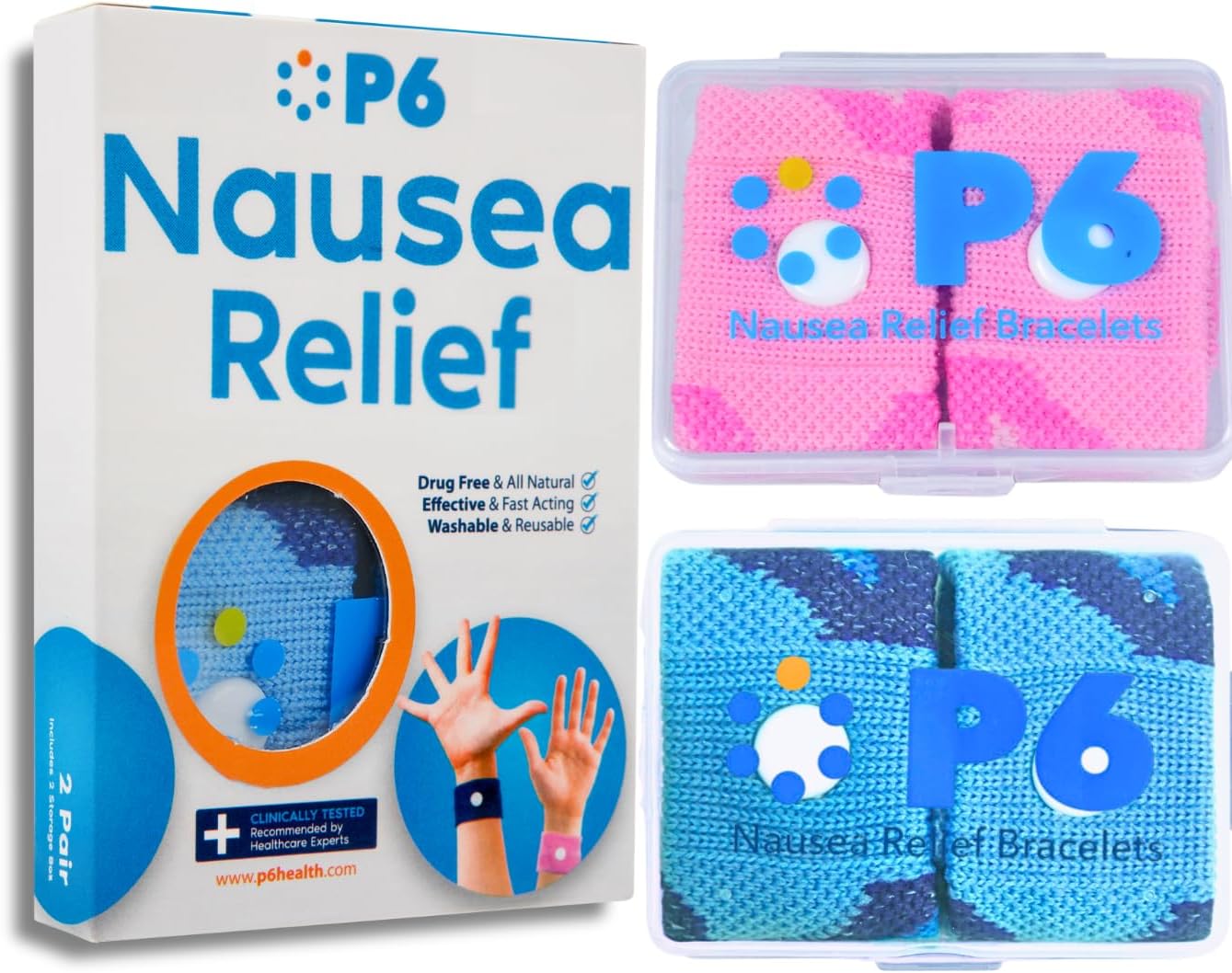 P6 Original Nausea Relief Bands For Adults